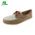 Chaussures bateau en cuir de vachette italien